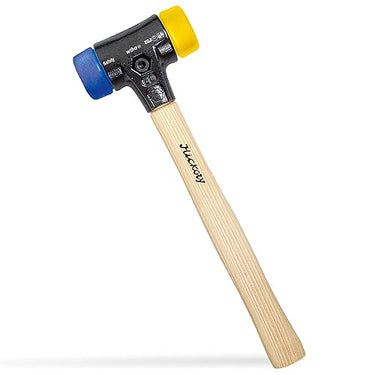 Wiha Schonhammer Safety I weich/mittelhart I Hickory-Holzstiel I Rund-Schlagkopf Ø 30 mm I Kunststoffhammer 290 mm I 272 g I Innenausbau, Montagearbeiten, Kfz-Reparatur & Maschinenbau (26653) im Sale